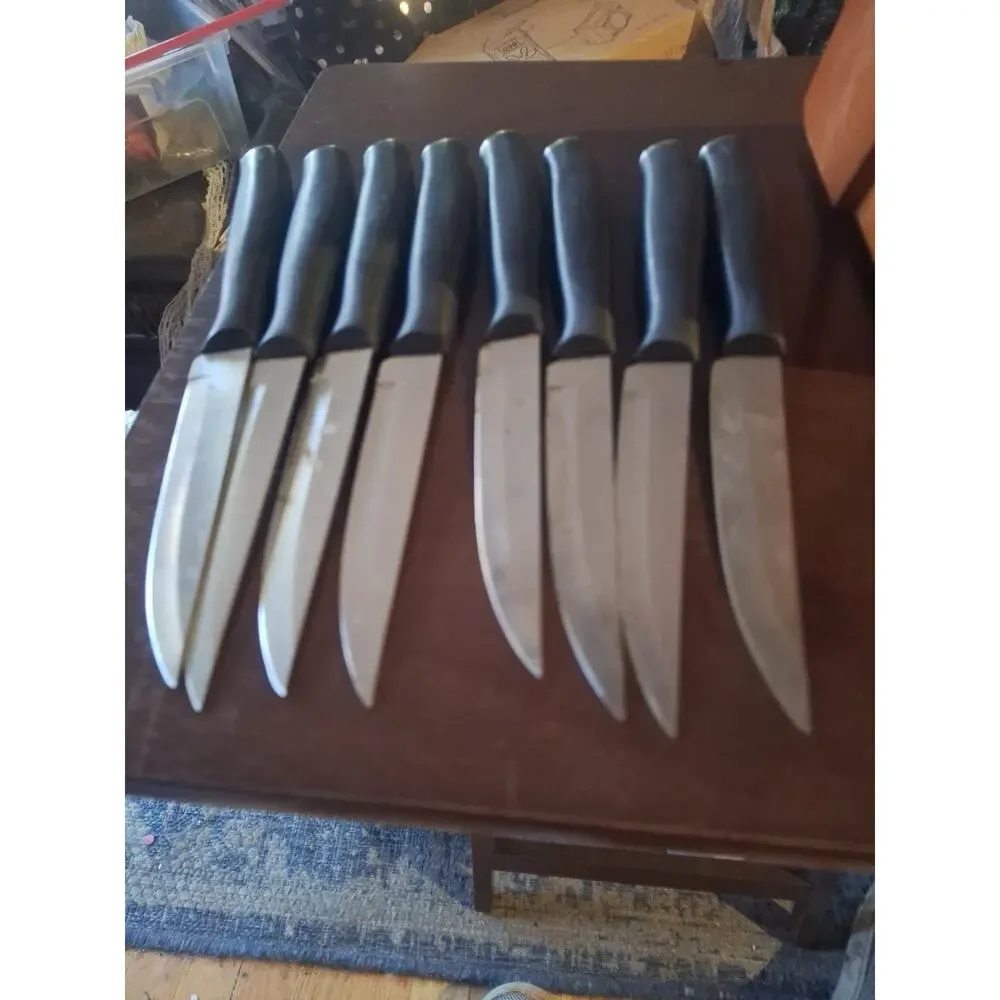 Chicago Cutlery Avondale 12-Piece Black Kitchen Knife Set Wooden Block